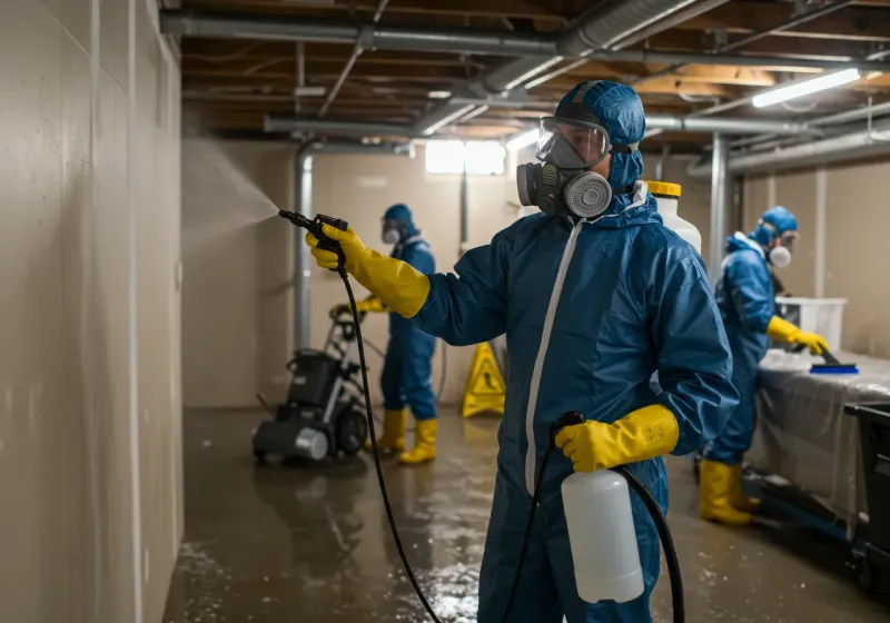 Basement Sanitization and Antimicrobial Treatment process in Chowan County, NC