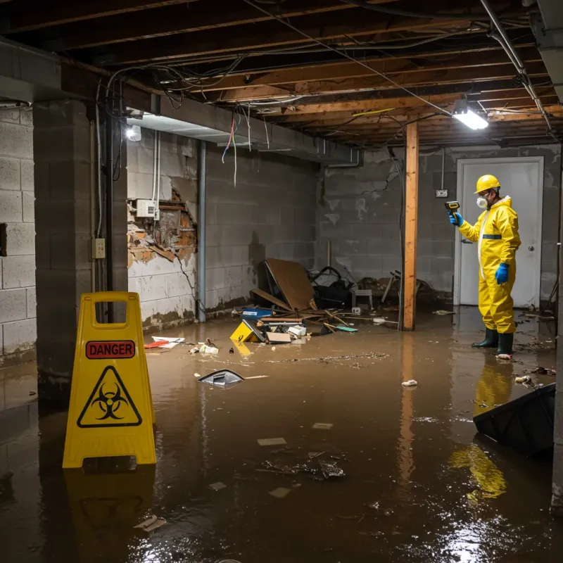 Flooded Basement Electrical Hazard in Chowan County, NC Property